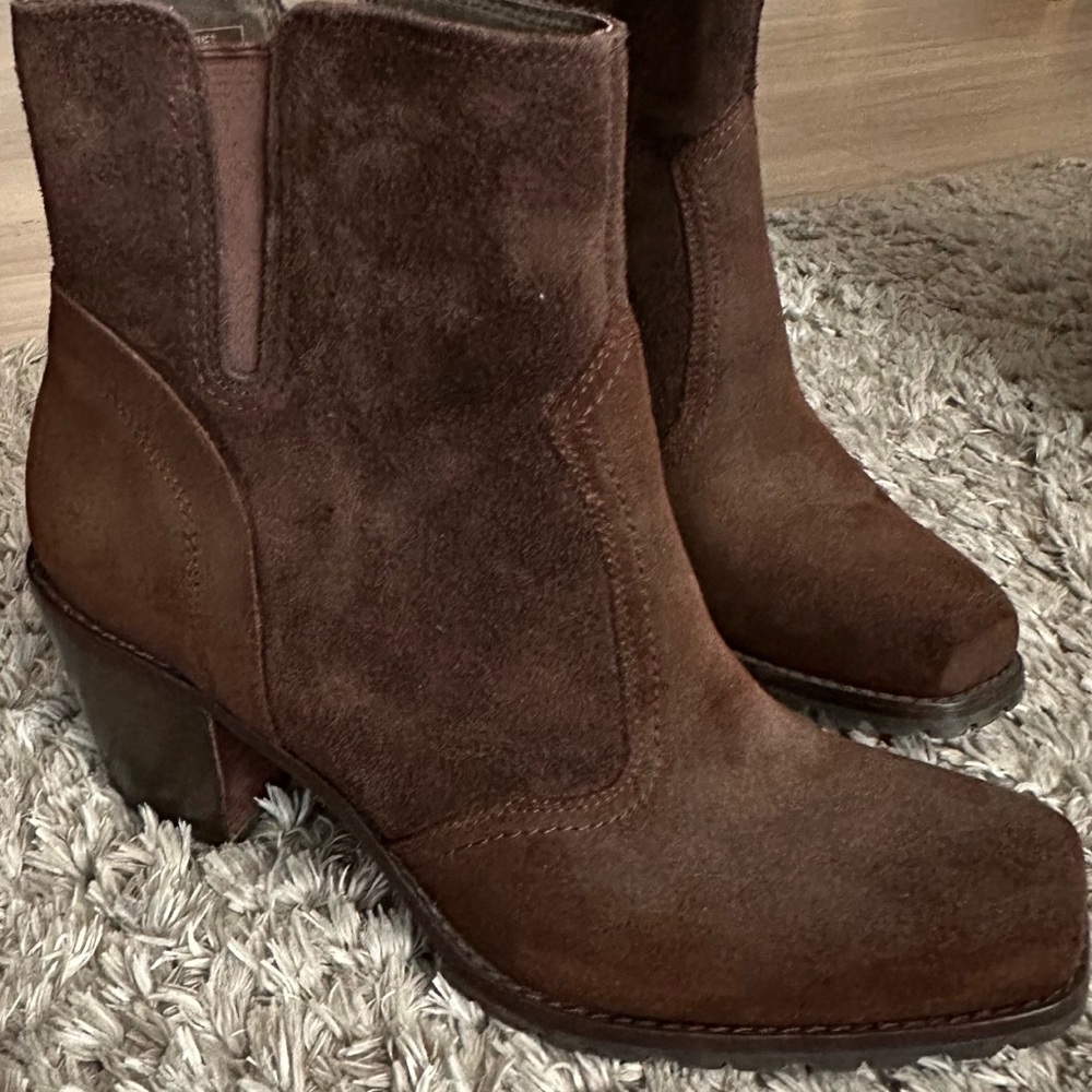 Brown Suede Ankle Boots